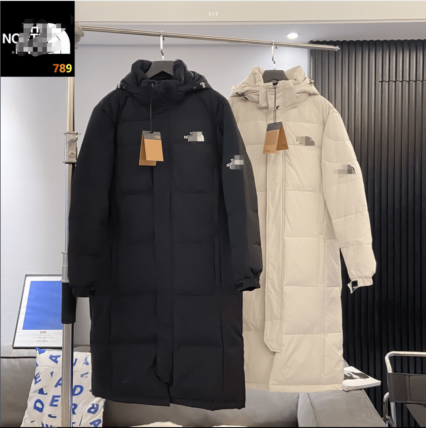 Women's Long North Face Puffer Coat